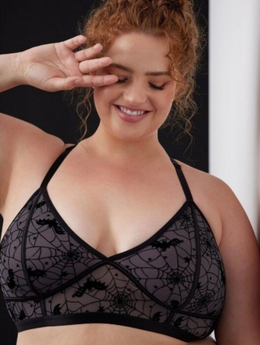 Torrid Mesh Bra Bats & Spiderwebs